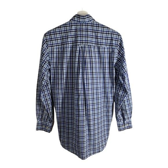 Pendleton Men’s Blue Plaid Button Down Shirt Small 100% Cotton Preppy Classic - Picture 4 of 10